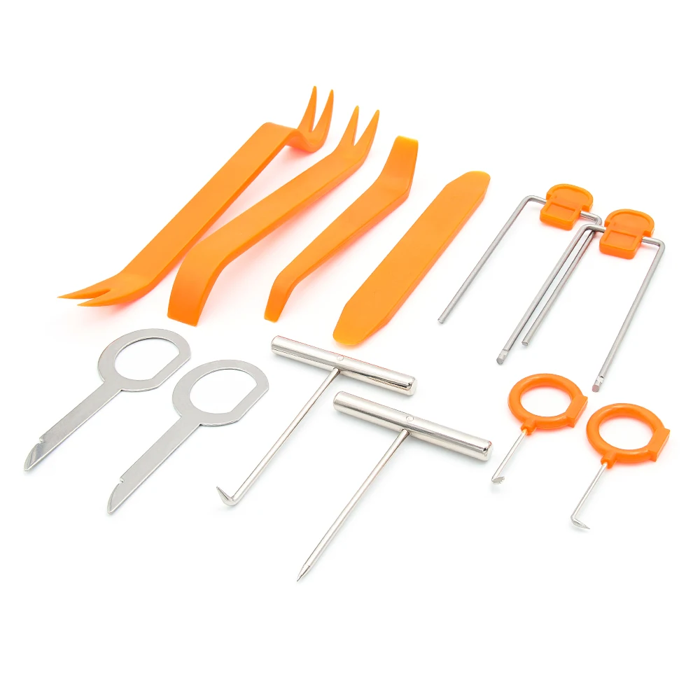 High Quality 4/12pcs Car Interior Trim Removal Tool Kit Auto Door Clip Panel Radio Dash Pry Tool Set DVD Repair Tools