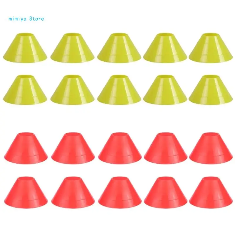 

10 Pcs/Set Soccer Disc Cones Practical Mark Disk Soccer Cones Training Accessories for Agility Training Football Sports