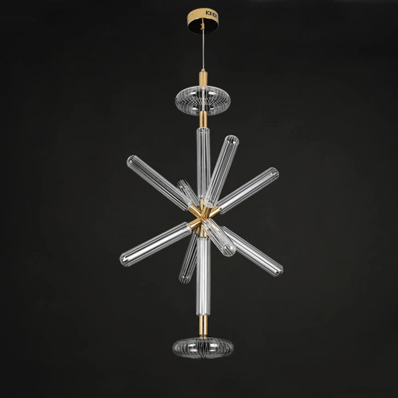 Novelty Clear Glass Gold Chandeliers