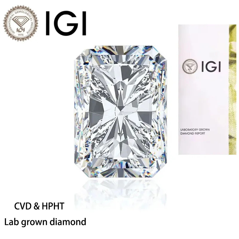 

AEAW 0.5ct 1ct 2ct DEF Color VS-VVS Radiant Cut Lab Grown Diamonds CVD HPHT Loose Diamond IGI GIA Certificate