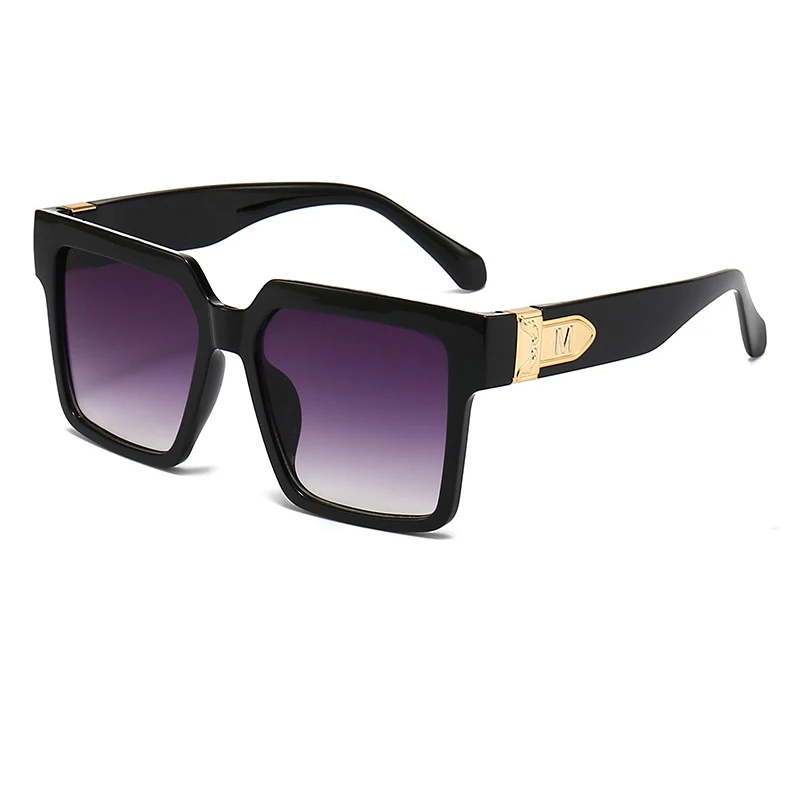 الرجعية الأسود ظلال النظارات الشمسية الفاخرة للرجال العلامة التجارية مصمم الشهيرة مربع UV400 نظارات شمسية الذكور الإناث النظارات النظارات 2025