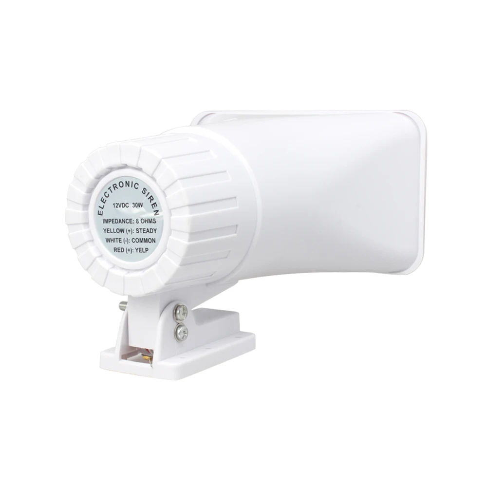 12V DC 30W Wired Siren 120dB Electric Horn Alarm Electronic Siren For Industry Security