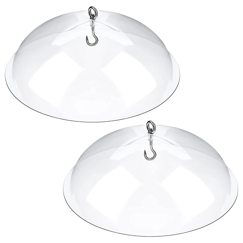 

2 Pack Bird Feeders Protective Cover Dome Protective Dome For Hanging Bird Feeders For Garden