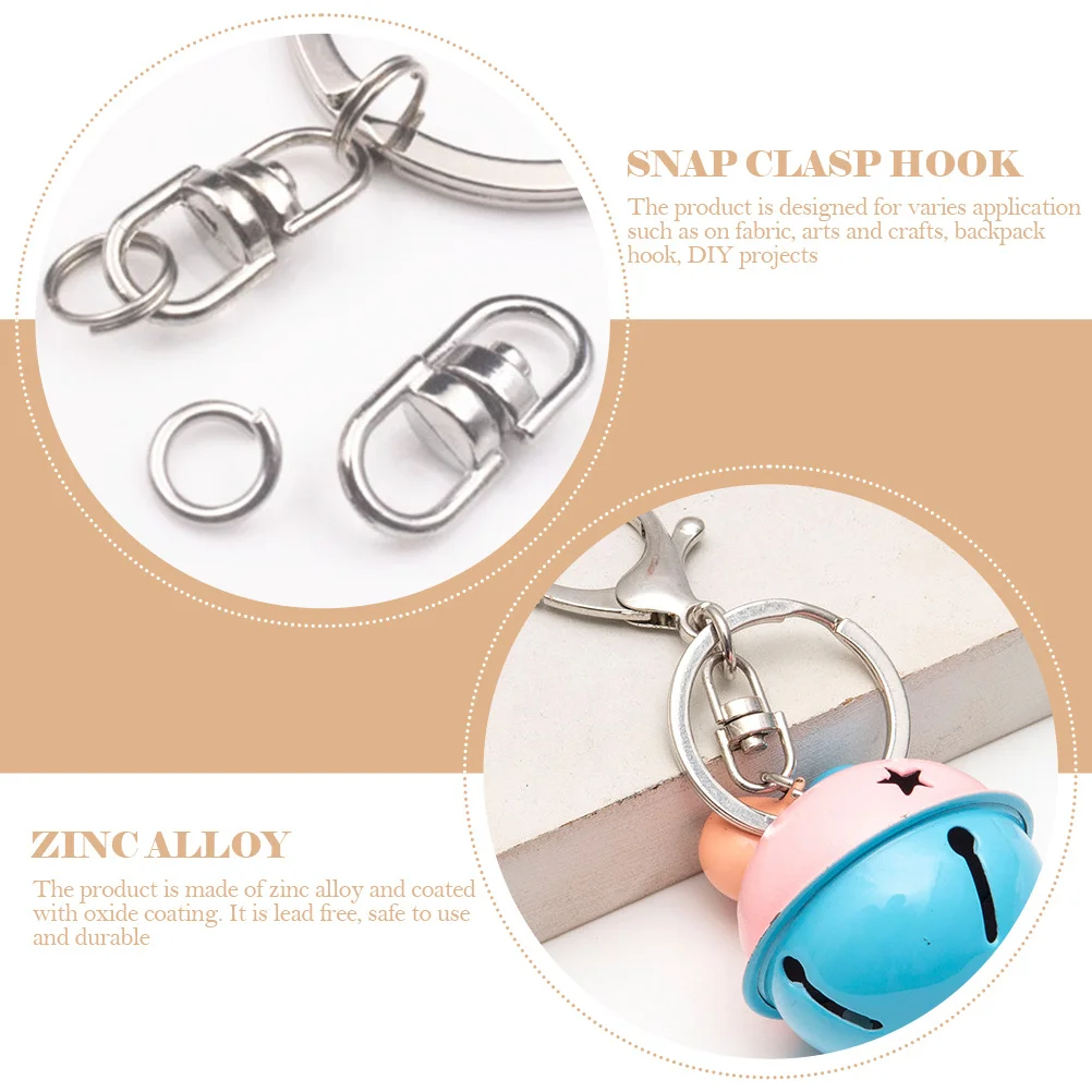 100 قطعة خطاطيف تعليق الزناد الدوارة خالية من الرصاص سبائك الزنك مشبك كليب للنسيج الكلب DIY بها بنفسك الملحقات