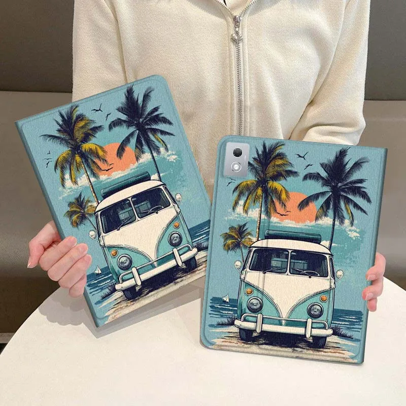 

Cartoon Sunset Mountain Lake Gift For Vivo Pad SE 11 5 3 2 Pro 12.3 13 12.1 11.5 Air IQOOPad Foldable Tablet Case