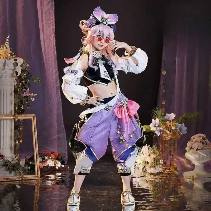 

FC6New Game Genshin Impact Dori Cosplay Costumes Dori Cosplay Women Uniform Sexy Women Outfit Top Shorts Hat Halloween Cosp@FC8！