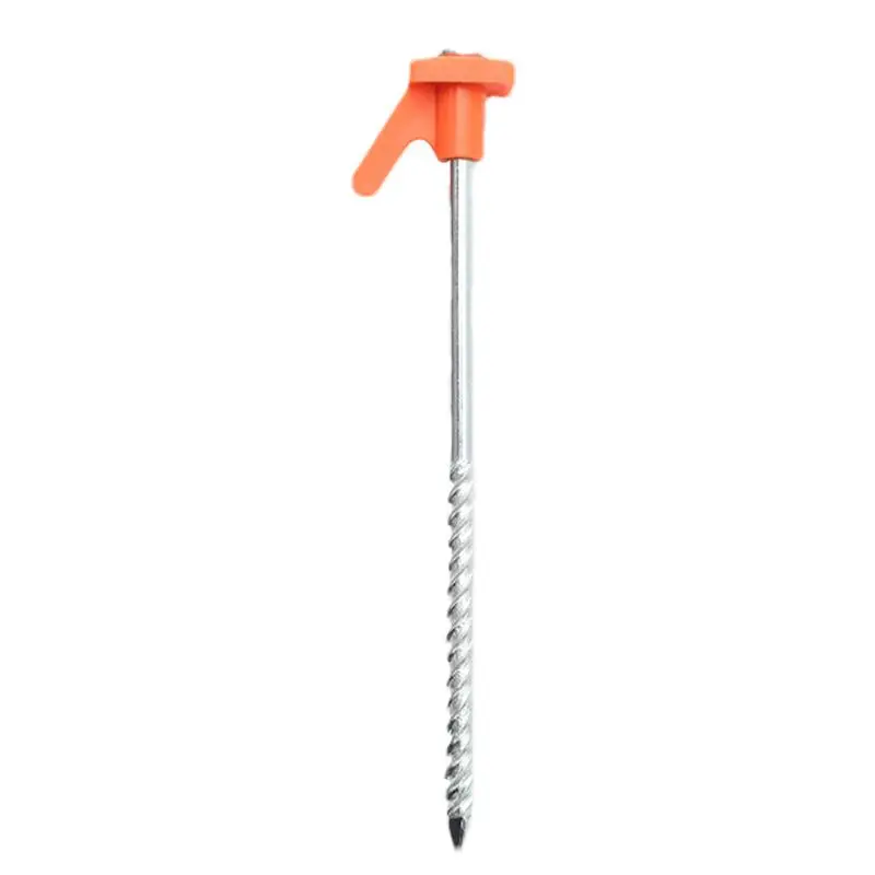 Heavy Duty Tent Stakes T Shape Steel Tent Ground Anchors Screw in Heavy Duty Rustproof Outdoor Camping Supplies Portable Ground