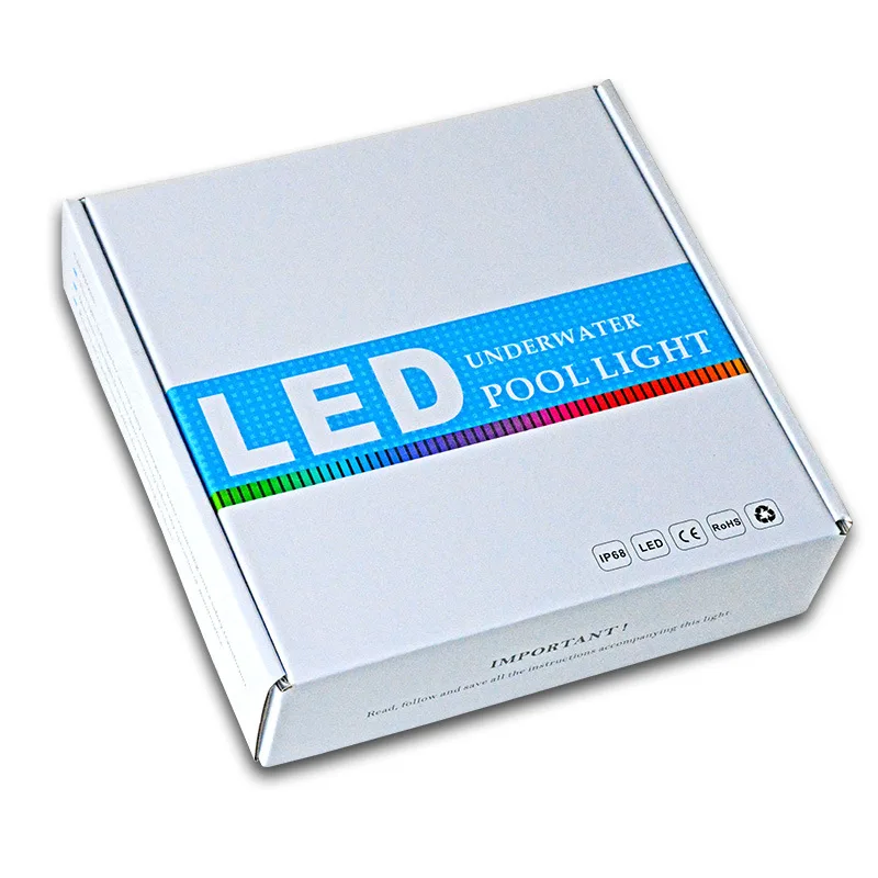 Lumière de piscine projet de piscine en acier inoxydable concentrant LED projecteurs muraux éclairage extérieur