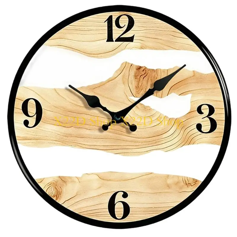 X22D Rustics Clock for Kitchen Decorative Clock Wall Clocks Battery Operated
