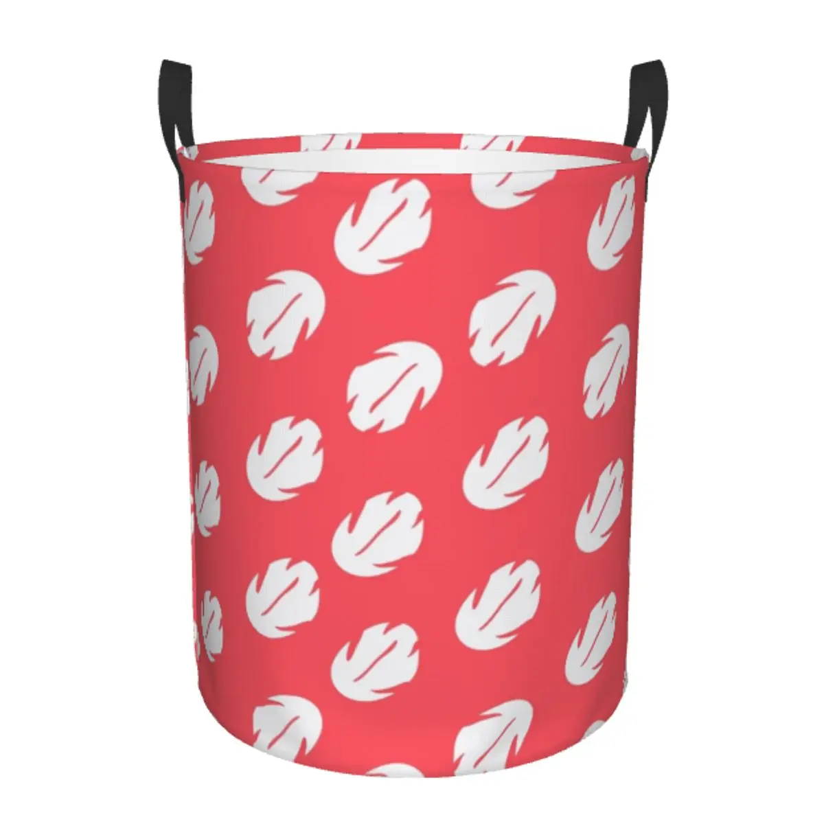 

Round Single-Layer Dirty Clothes Basket Stitch Space-Saving Laundry Hamper with Sturdy Handles for Easy Carrying