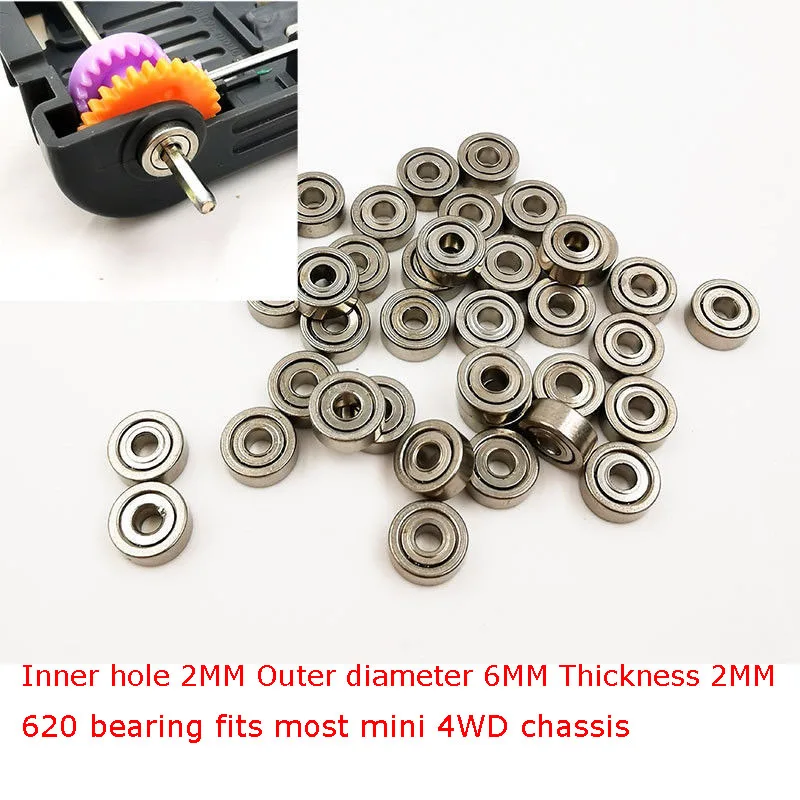 12pcs Mini 4WD Bearings 520/620/830 Bearing for S2 MA Tamiya 4WD Chassis/ Guide Wheel/ Gear 5mm/6mm/8mm