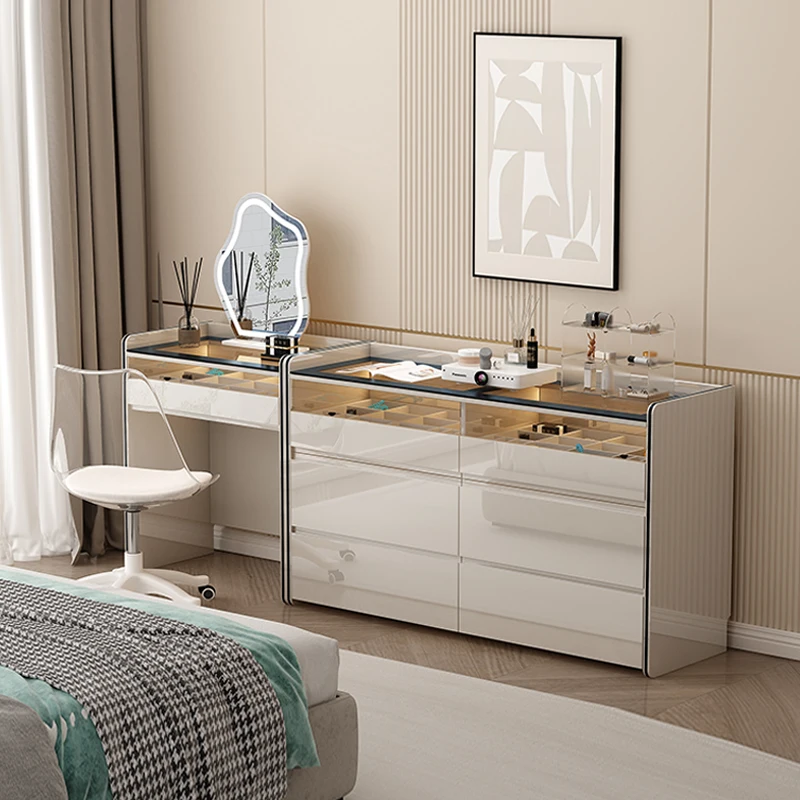 Elegant Luxury Vanity Table Space Saving Vintage Premium Aesthetic Dressers Modern Nordic Make Up Table Living Room Furniture