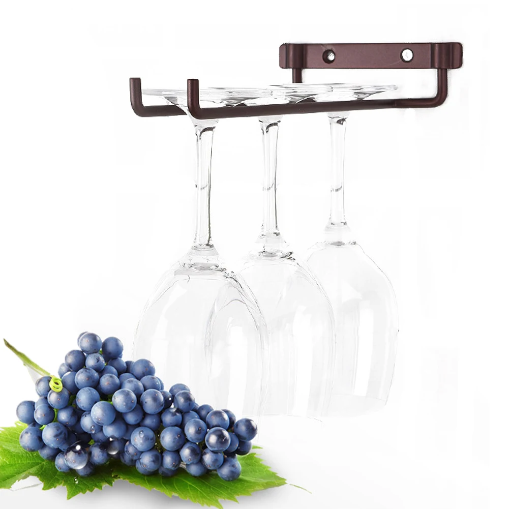 Gläser Rack Eisen Gläser Halter Einreihige Eisen Gläser Halter Wand Wein Tasse Rack Küche Home Bar Regale Dekoration