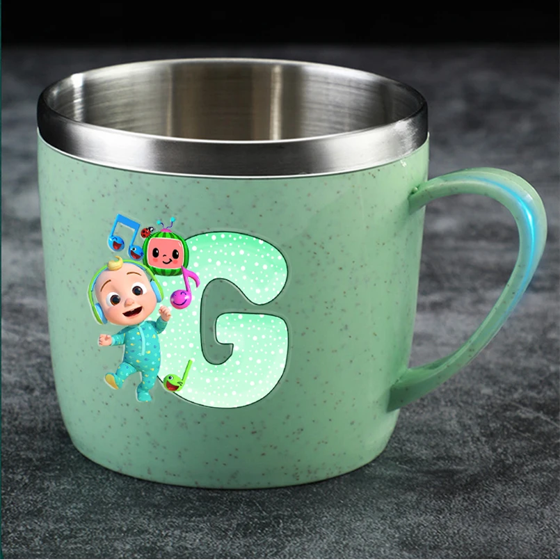 แก้วน้ำสแตนเลสลายการ์ตูนโคโคเมลอน พิมพ์ลายตัวอักษร แก้วกาแฟ นม แก้วน้ำชา น่ารัก ทันสมัย ของขวัญ