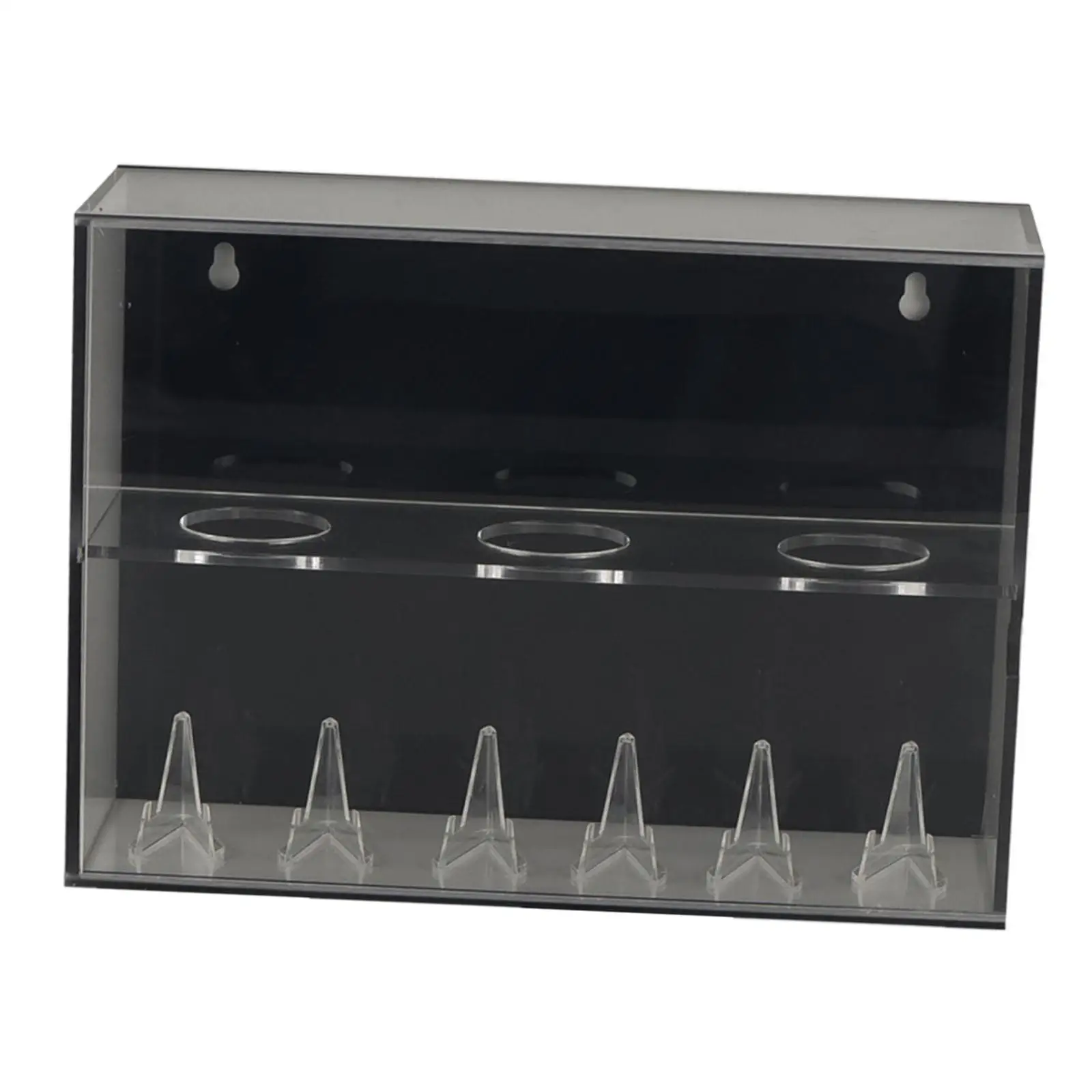 Acrylic Display Holder Baseball Case Clear Dustproof Rack Tabletop Wall Mount Organizer for Sports Rings Coins