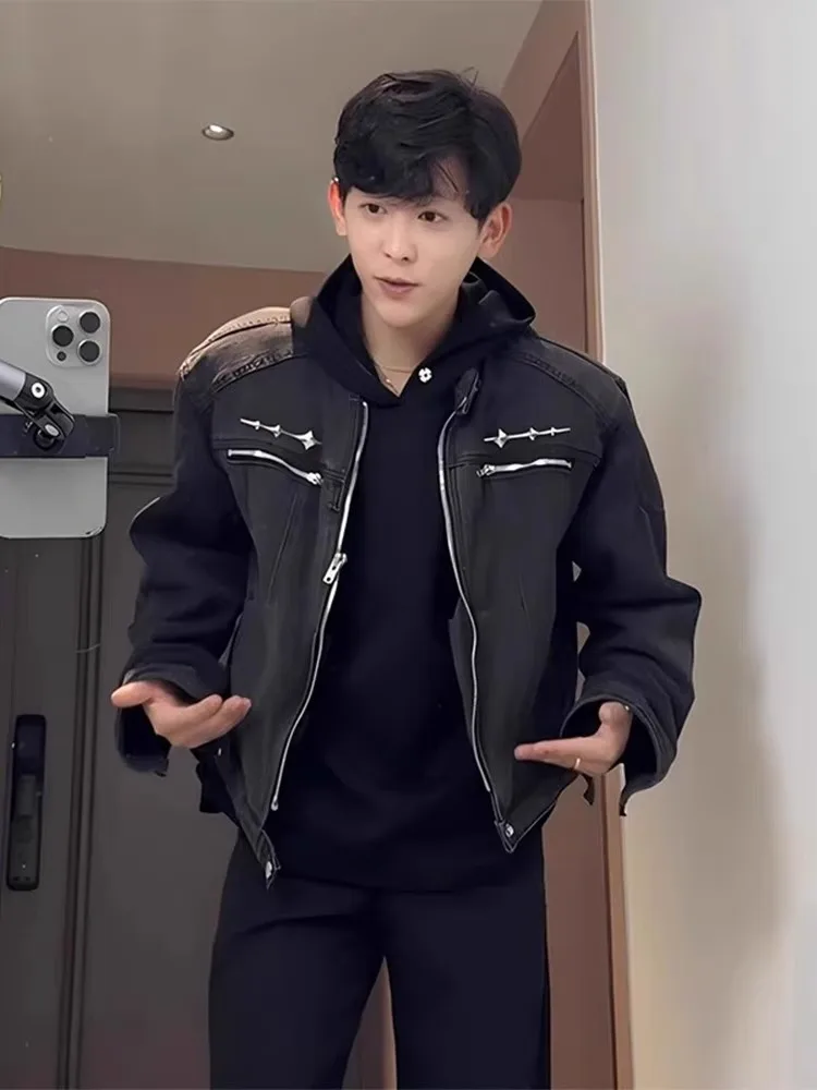 

Мужская джинсовая куртка-бомбер на весну-осень, модная, брендовая, стильная, повседневная, свободного кроя, для молодежи