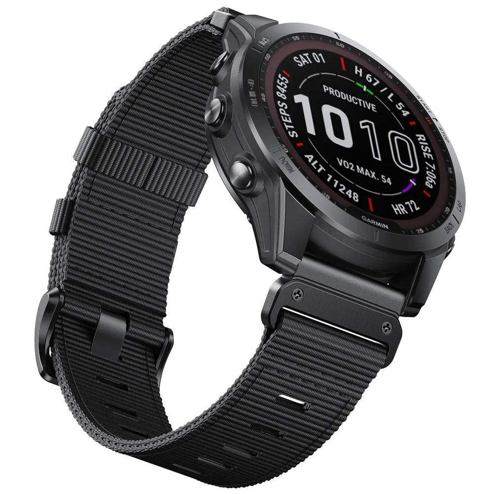 Braided Nylon Strap For Garmin Forerunner 965 955 945 935 745/Approach S70 S60 S62/MARQ/Descent G1 Solar Quick Fit Watch Band