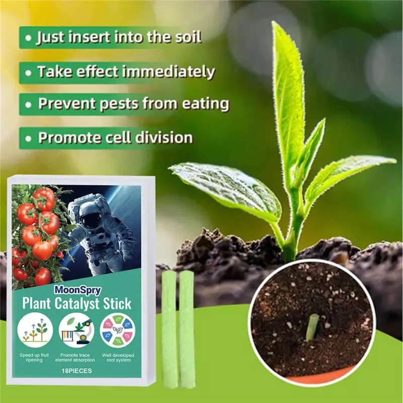 18Pc Plant Nutrition Bars Nitrogen Phosphorus Potassium for Healthy Growth of Plant Fruit Vegetables Flowers Compound Fertilizer