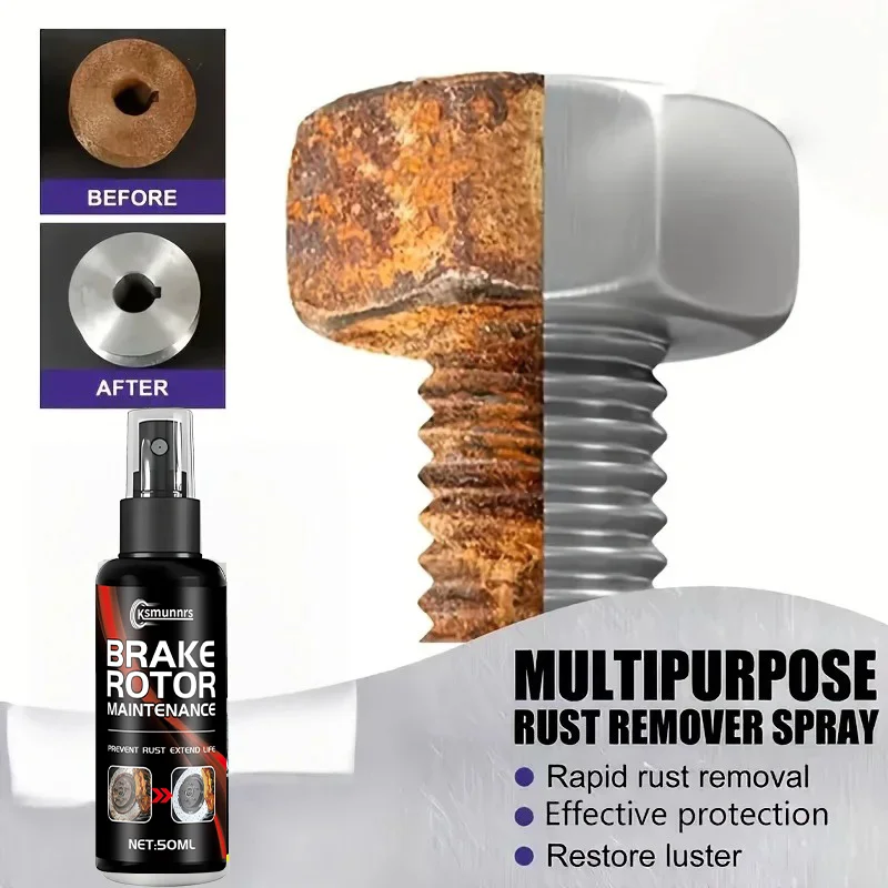 Metal Rust Removal Spray for Automotive Use - Effective Cleaner for Car Parts Tires Rims Hardware Stainless Steel Products