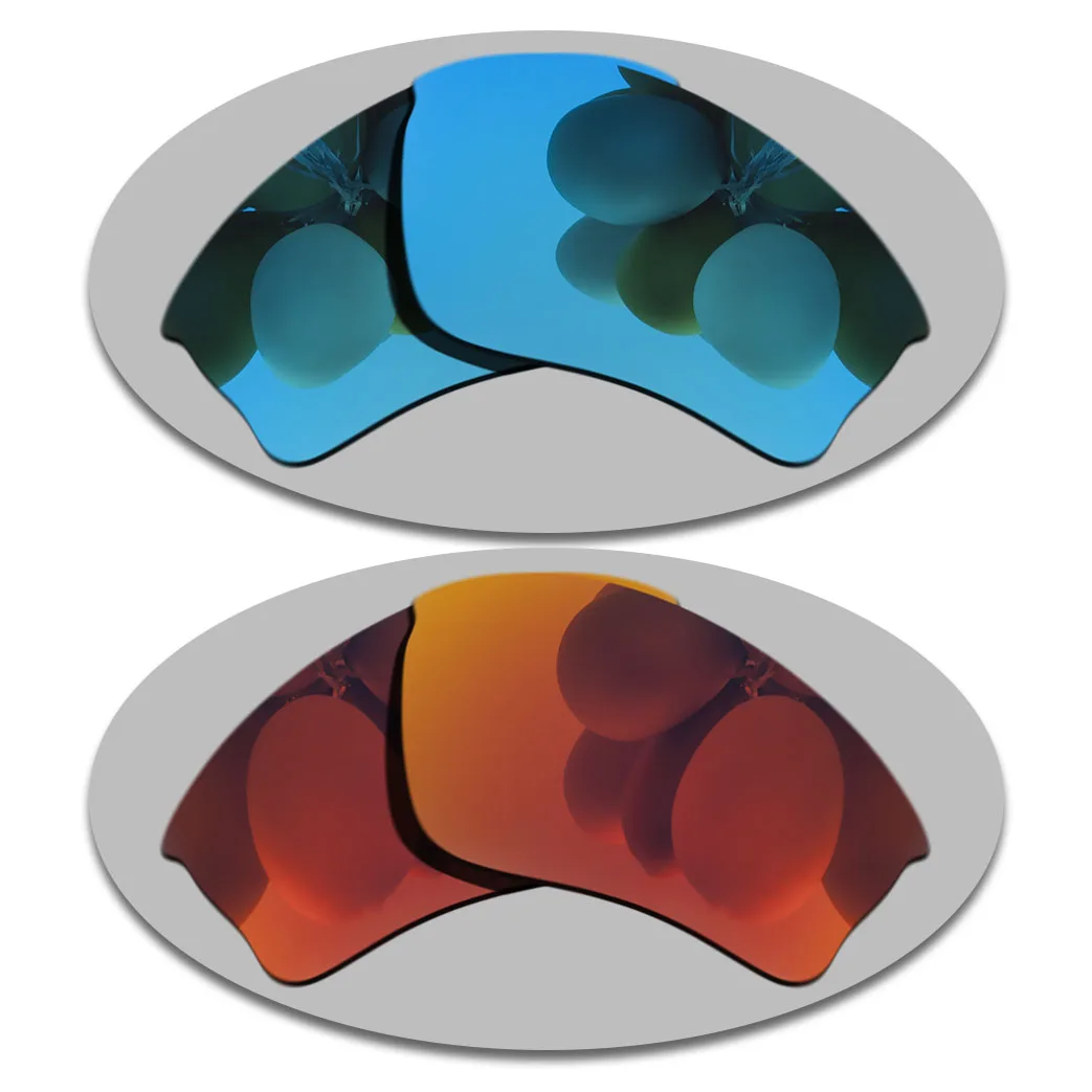 

Sky Blue&Fire Red Lenses Replacement For-Oakley Half Jacket XLJ Polarized Sunglasses