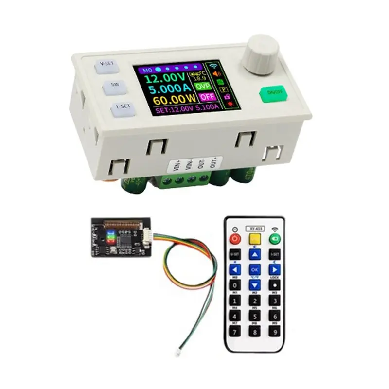 

Регулируемый источник питания постоянного тока ABZZ-SK120S + комплект 433M, модуль понижающего преобразователя постоянного напряжения и постоянного тока 7А 120Вт