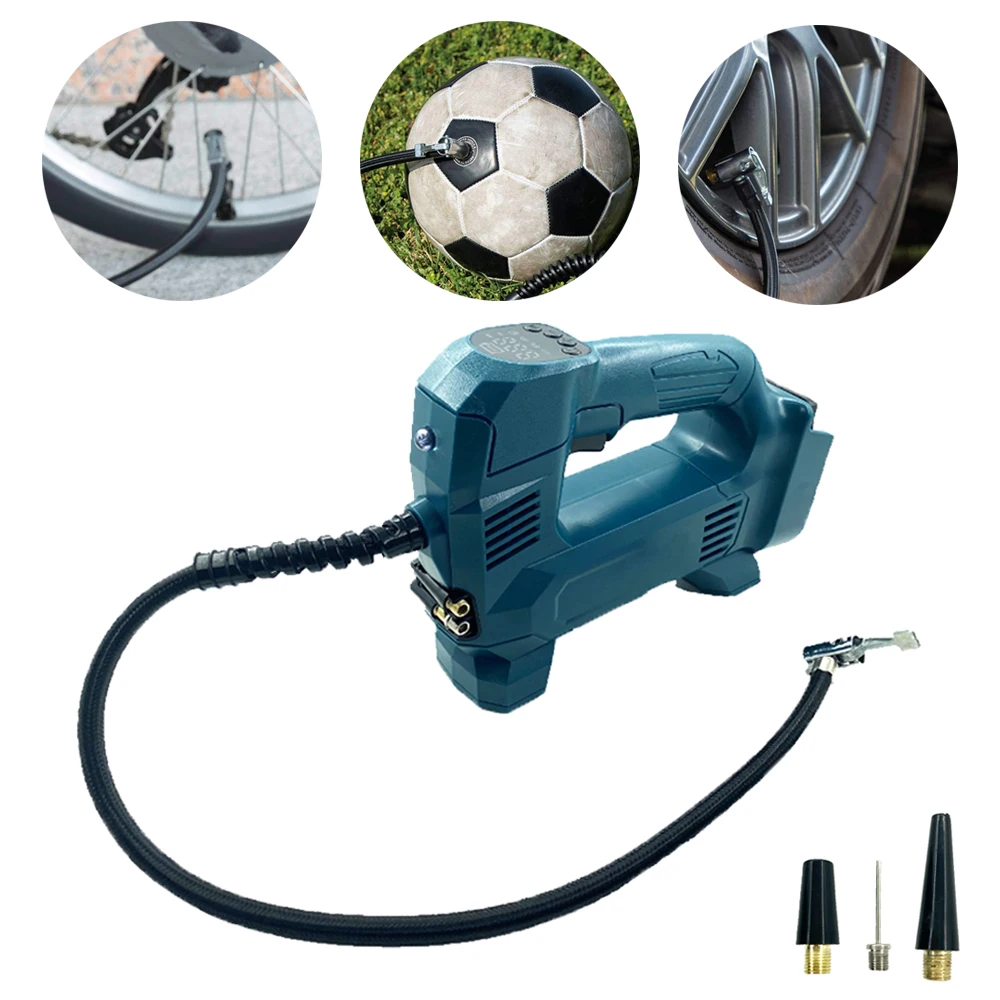 Inflator de ar Portátil do Carro Bomba de Compressor de ar 18v Digital Manuseado Compressor de ar Recarregável Ferramenta Bare para Bateria Makita 18v