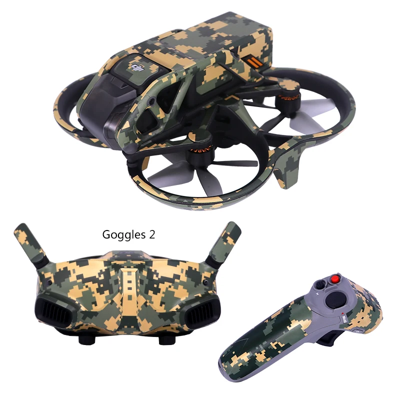 Do gogli DJI Avata Drone 2/V2 okulary lotnicze komplet naklejek z PVC wodoodporne, odporne na zarysowania skórki ochronne akcesoria