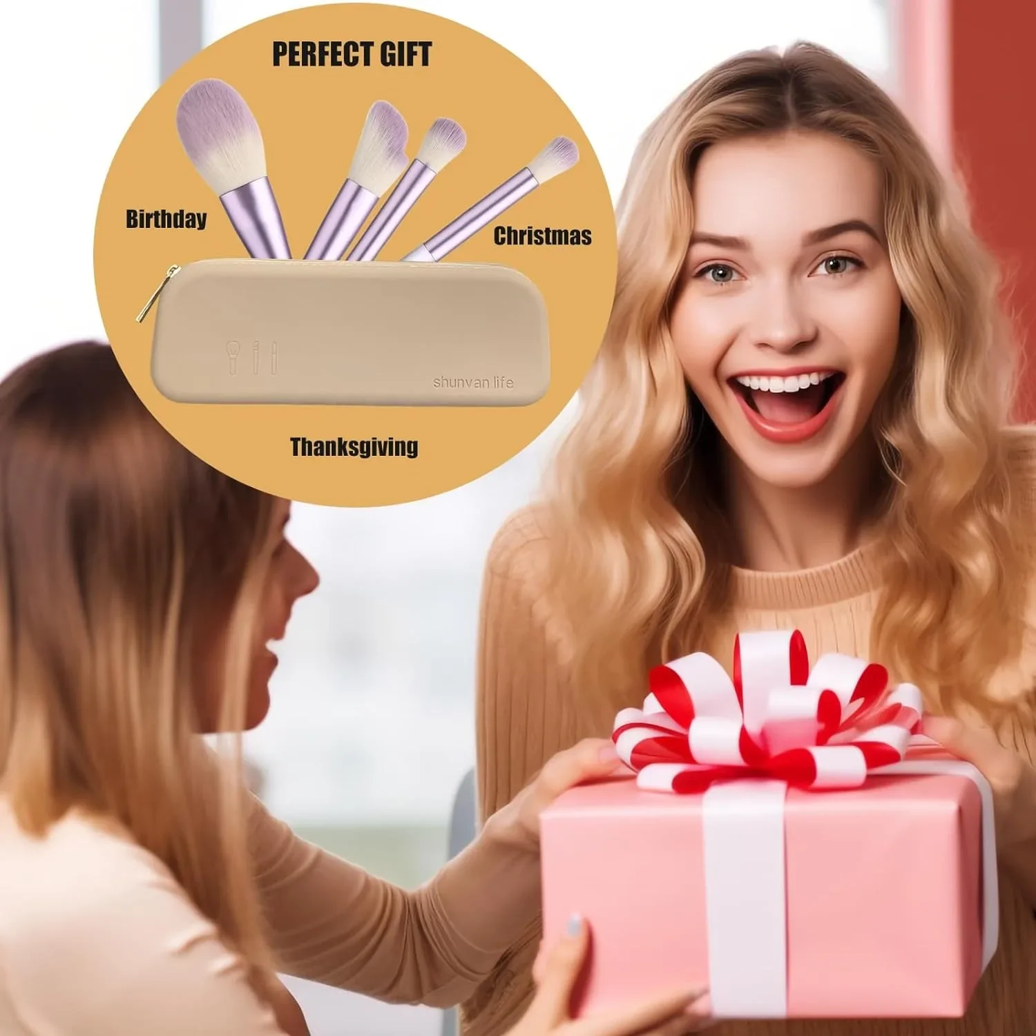 Porte-pinceau de maquillage en silicone, sac à pinceaux de maquillage de grande capacité, sac à pinceaux cosmétique de voyage portable pour le voyage et 03