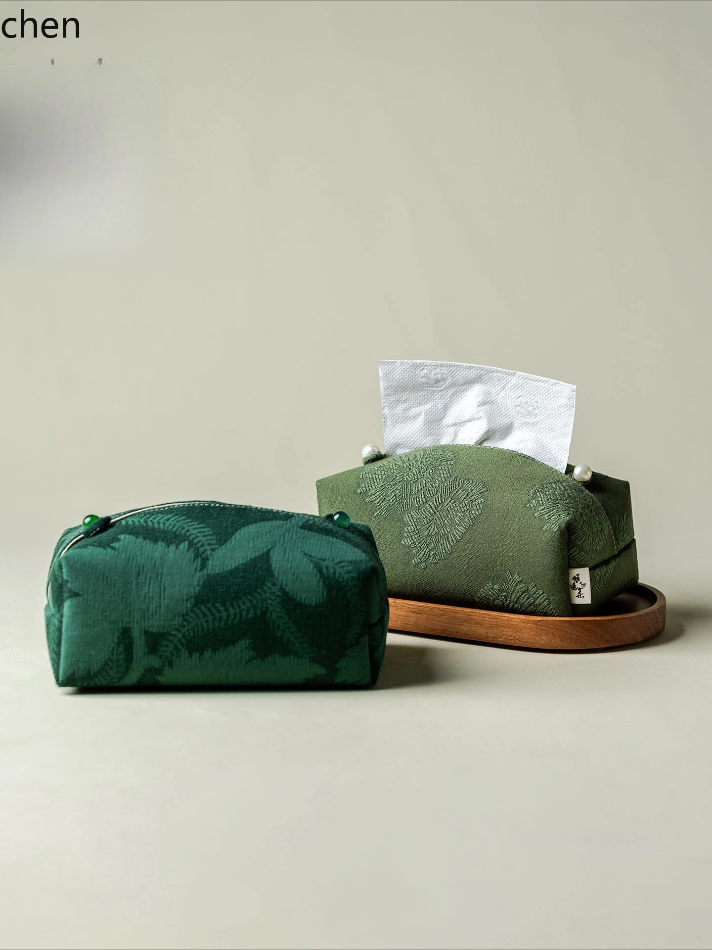 brocade embroidered tissue box - new   tissue holder for home coffee table, tea room, and homestay - fabric cover storage box