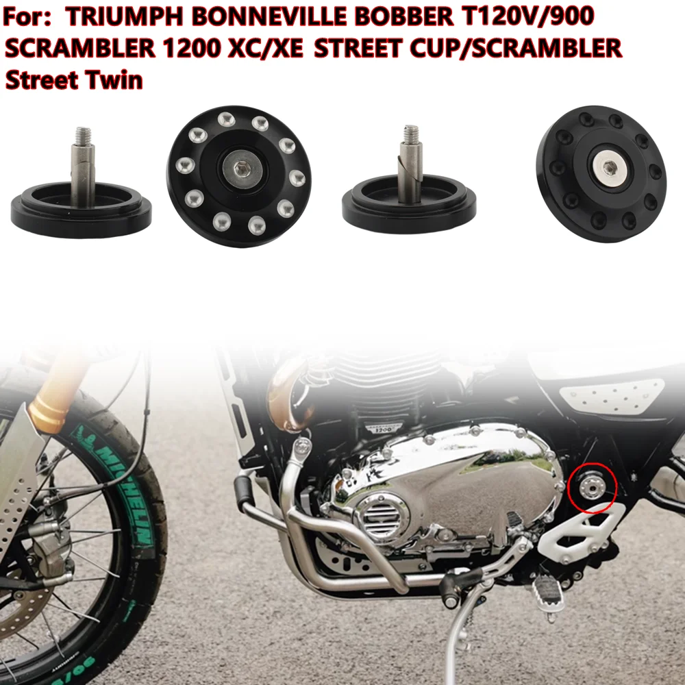 For Triumph BONNEVILLE BOBBER T120V 900 SCRAMBLER 1200 XC XE STREET CUP SCRAMBLER Street Twin 16-2024 Motorcycle Frame Hole Cap