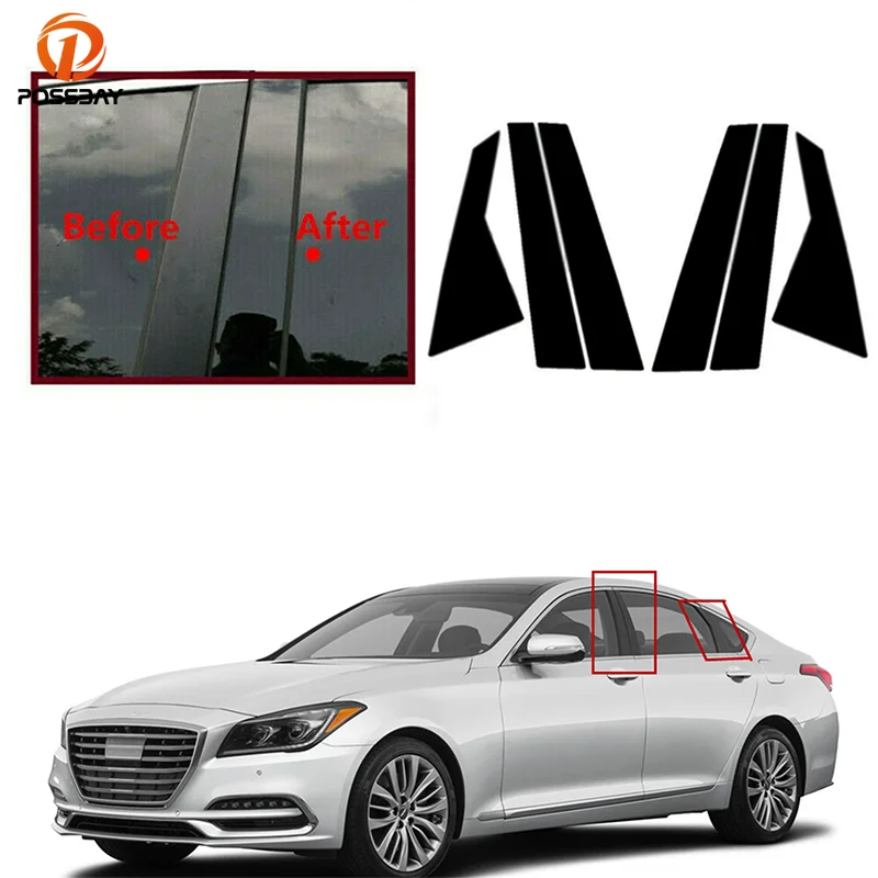 

Car Window Pillar Posts Door Trim Cover Stickers for HYUNDAI GENESIS G80 2015 2016 2017 2018 2019 2020 2021 2022 Sedan