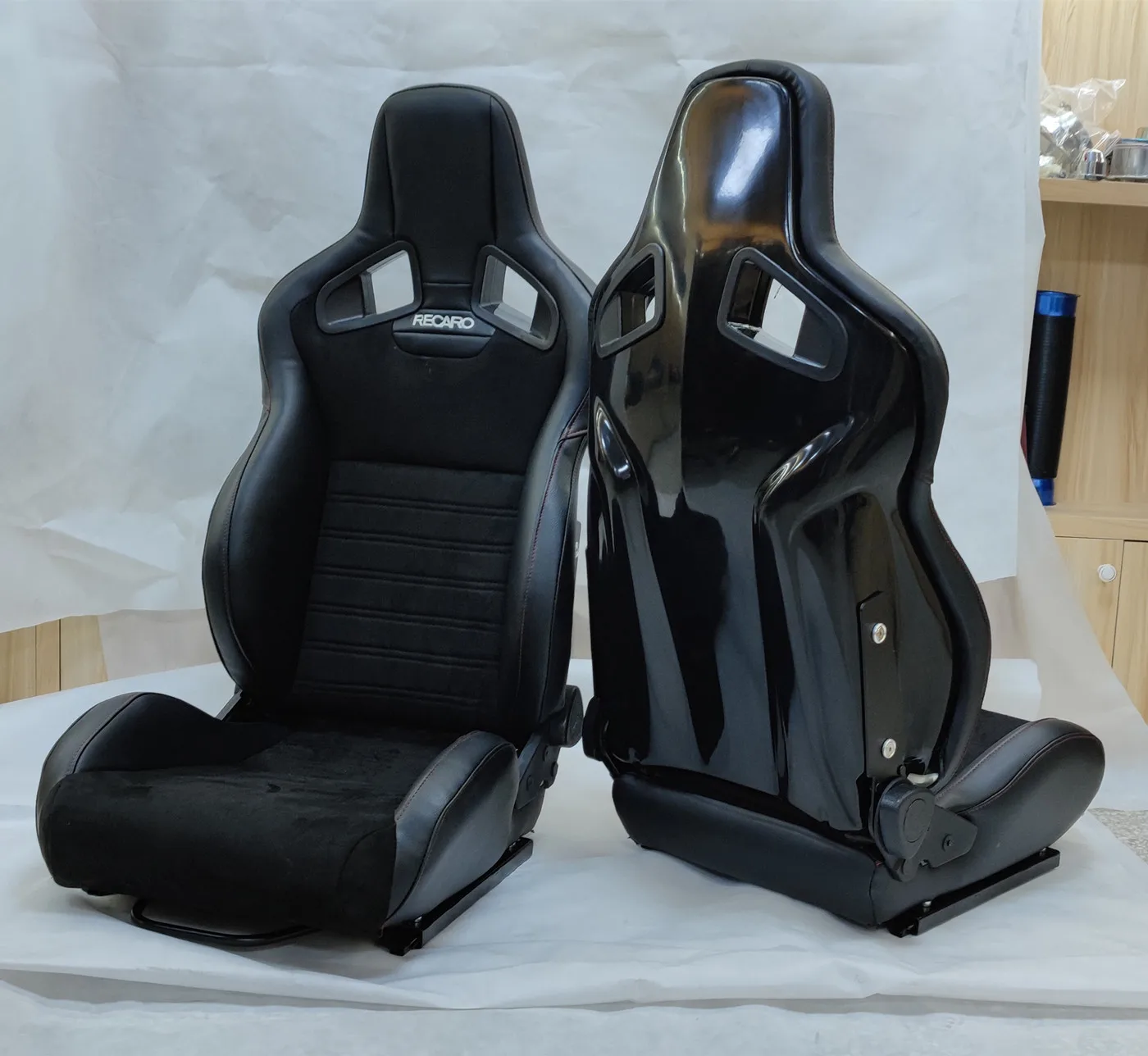 JBR1039R  JIABEIR Newest Adjustable PVC Leather Universal Racing Suede Car Seats Color Custom