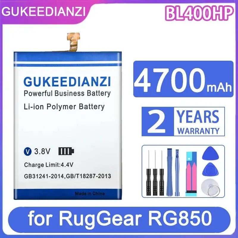 Batería de teléfono móvil de 4700mAh para Ruggear RG850 BL400HP duradera