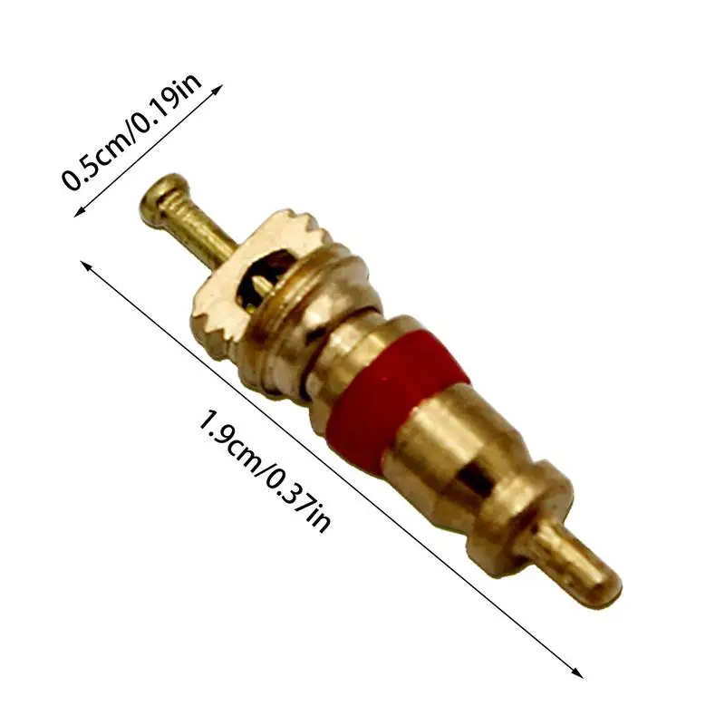 Valve Core Tool 10X Tire Valve Core Tool Copper Inflation Valve Core Valve Stem Core Part Replacement For Cars Semi-Trucks