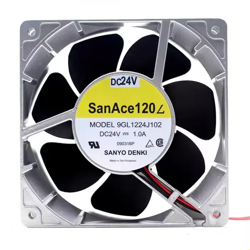 for Sanyo 9GL1224J102 12038 24V 1.0A 12CM Aluminum Frame Large Air Volume Inverter Fan