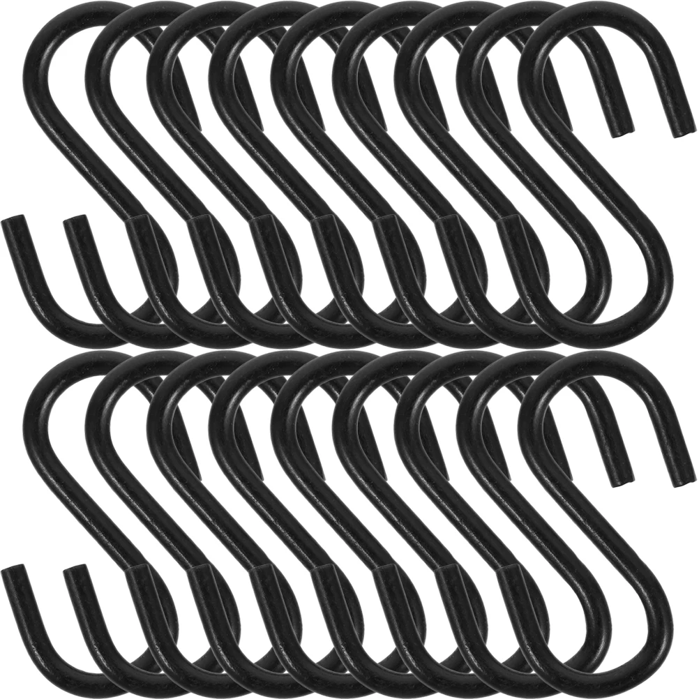 

250pcs Hooks Strong Metal Black Iron Hangers for Closet Clothes Hats Coats Kitchen Door Storage Organization Solution