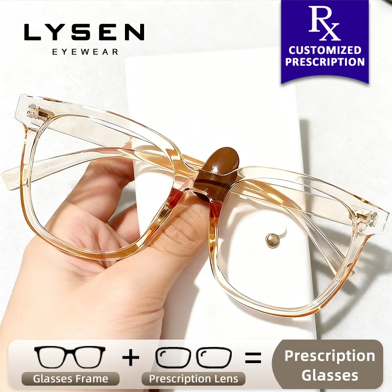 

LYSEN New Fashion Square Unisex Myopia Glasses Photochromic Progressive Prescription Glasses Anti Blue Light Computer Eyewear