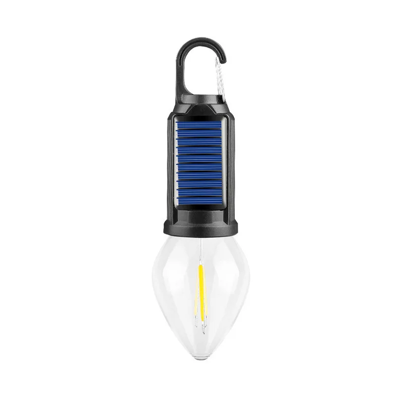 Solar and Rechargeable Mosquito Repellent Filament Camping Lamp Outdoor Warm Light Tent Bulb Retro Atmosphere Lamp With Hook
