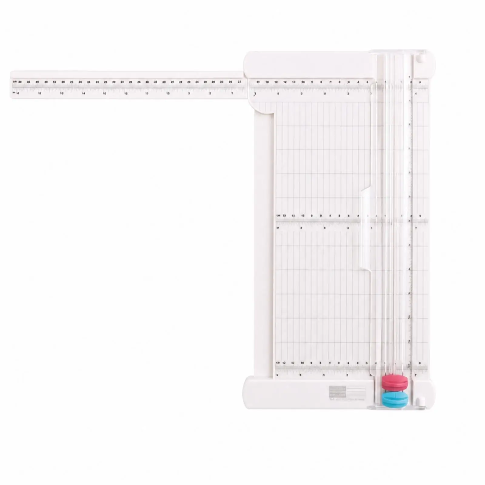 Sliding Rotary Cutter for Paper with Printed Rulers and Base for Office School and Home Creative Cutting Projects