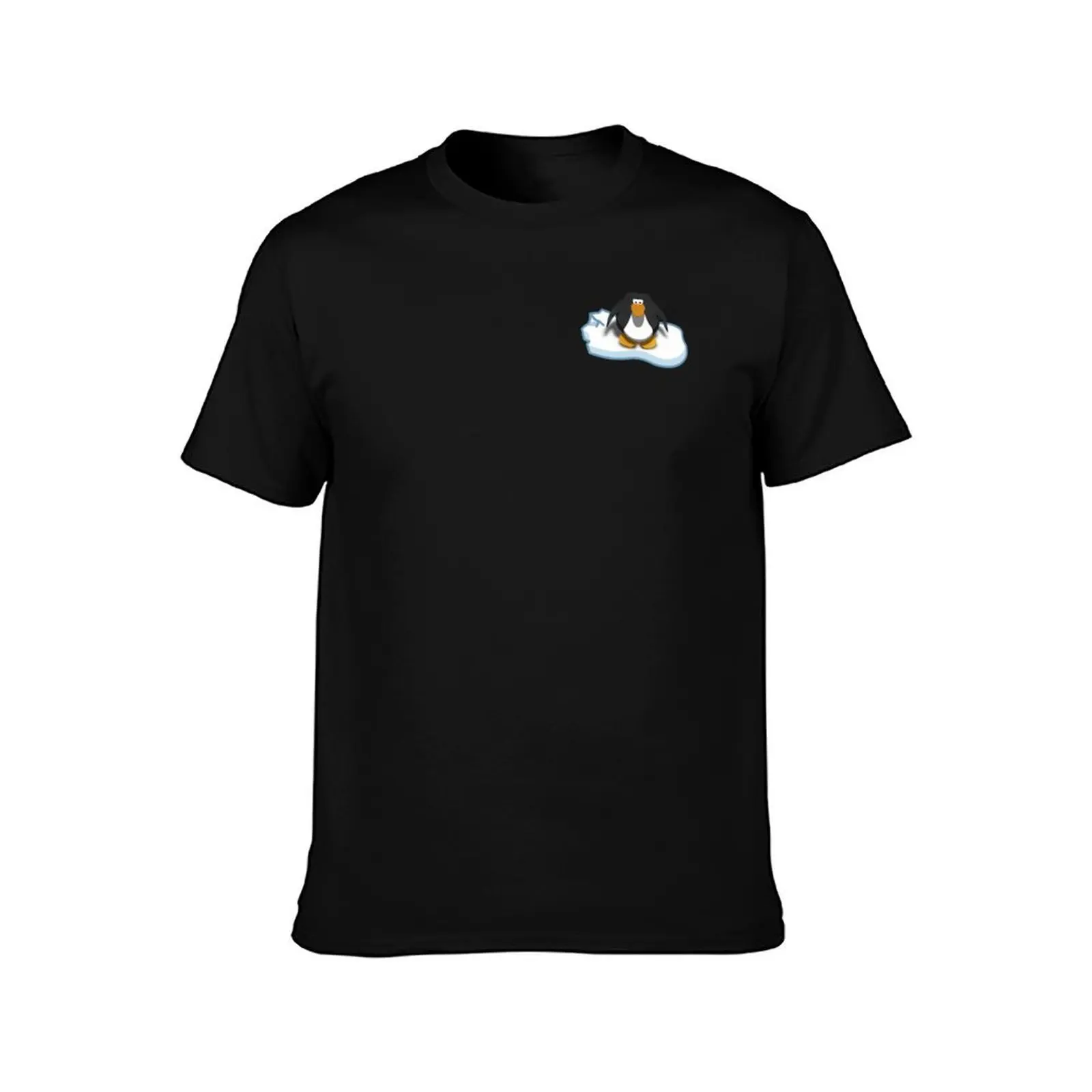 Club Penguin On Iceberg T-Shirt Urban Casual Loose Fit Tee T-Shirt