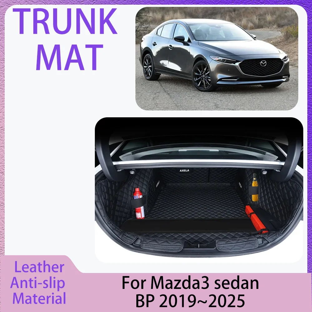

Для Mazda3 Sedan BP 2019 ~ 2025 2020 2021 2022 2023 2024 Автомобильные коврики в багажник, защитные чехлы для багажника, защитные чехлы для лотков, аксессуары