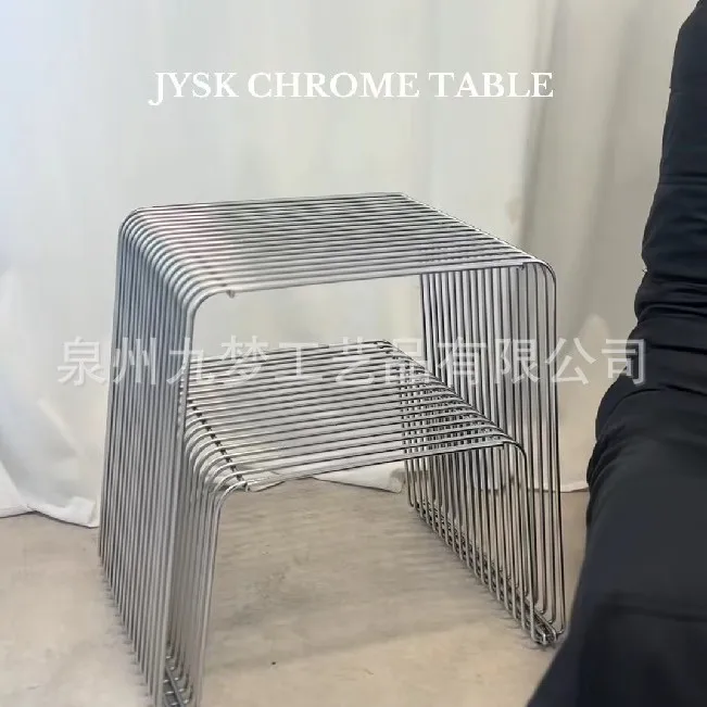 Foreign trade metal line table, newspaper and magazine rack, light luxury