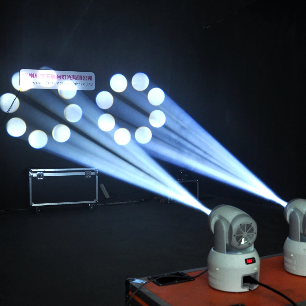 TIPTOP 100W New Led Moving Head Beam Spot Light with Halo Colorful RGB 3IN1 Ring Effect DMX 10 Channels Internet Singal Socket