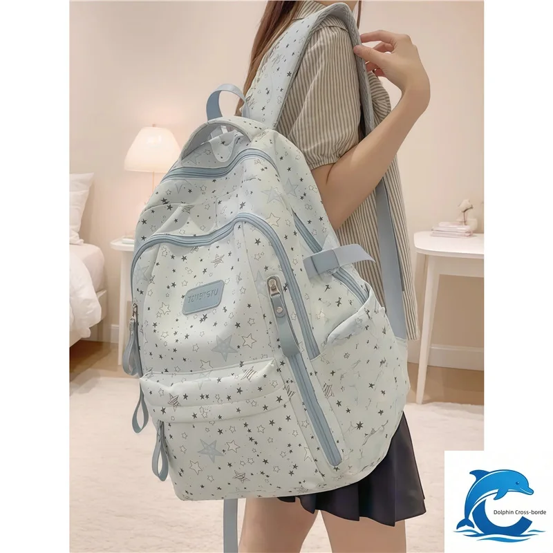 Applicable toMiddle & High School Girls Backpack, 2025 New Stylish Large Capacity Student Schoolbag for Teen Girls