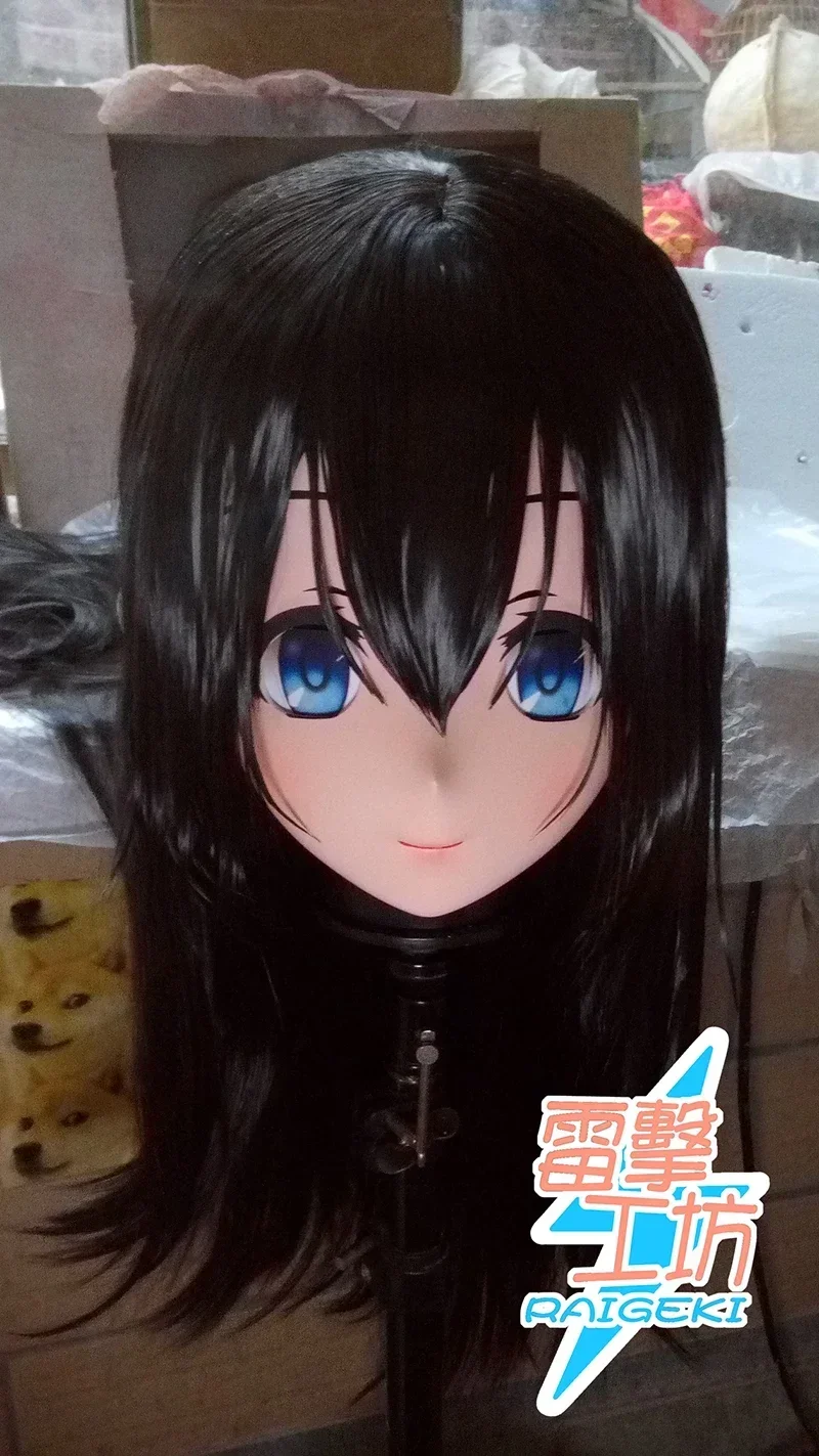 (RGK 38) الراتنج كامل الرأس أنثى فتاة Kigurumi أنيمي تأثيري أقنعة كروسدريس اليابان دور لوليتا كروسدرسر دمية BJD كوس #3