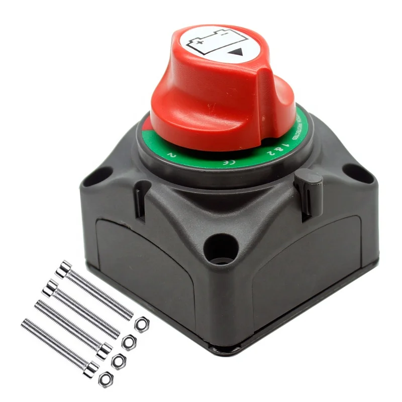 DC 200A Battery Selector Switch 12V-60V Auto Battery Disconnect Switch Master Off Switch Power On Off for Car Boat