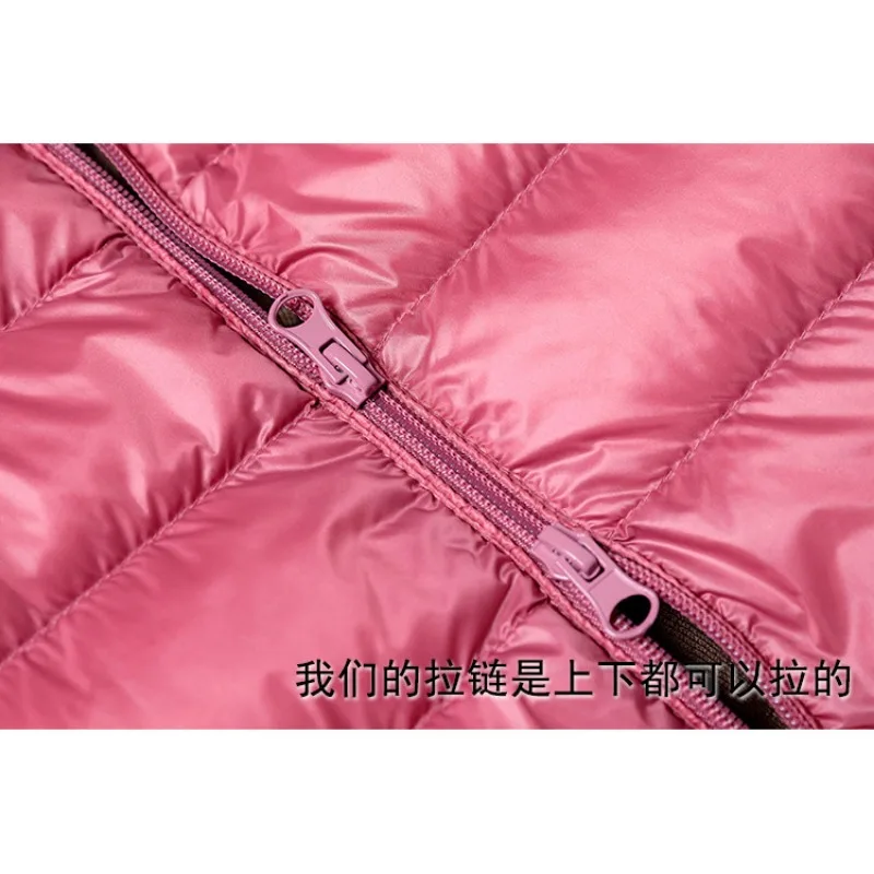 New Women Lightweight Down Jacket Down Coats Quilted Puffer Jacket Warm Hooded Slim Outerwear Pocket Zipper Solid Down Coat