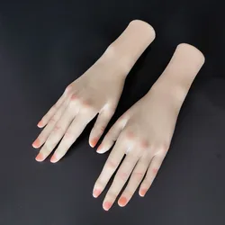 A Silicone High Realistic Women Hand Model High-quality Soft Silicone Fake Hand Mannequin Ring Accessories Painting Display