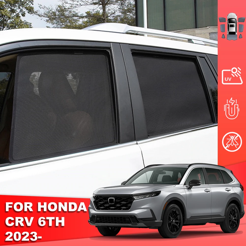 

For Honda CR-V CRV RS 2023 2024 Magnetic Car Sunshade Shield Front Windshield Curtain Rear Side Baby Window Sun Shade Visor