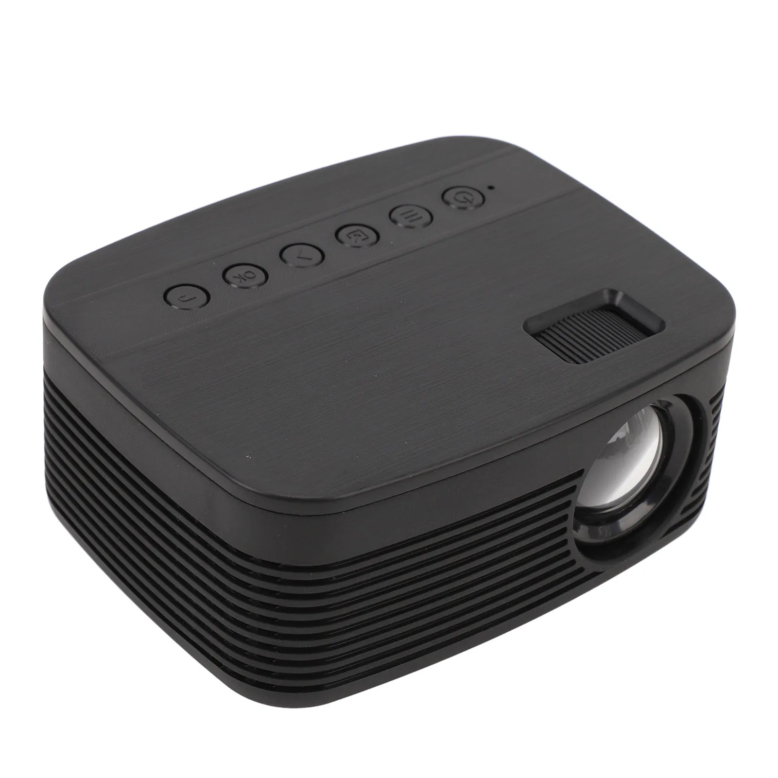 Projetor de filme USB Ventilador duplo Sistema de resfriamento Projetor 1080P HD 16 a 110 polegadas ajustável com controle remoto para ambientes internos